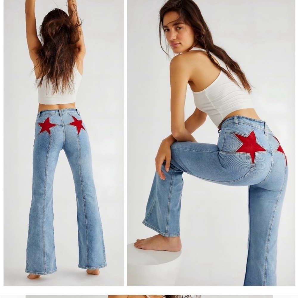 We The Free Firecracker Flare Jeans 
Size 27 
Short Length 29-31